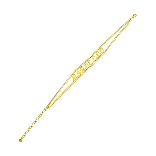 Personalized Capital Name Bracelet