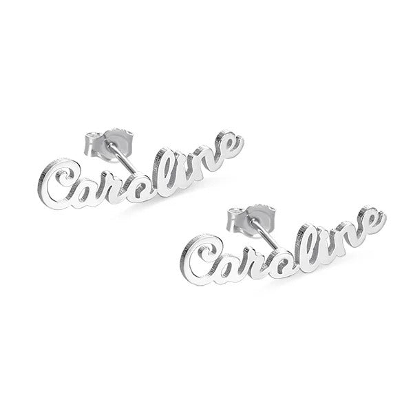 Personalized Name Stud Earrings
