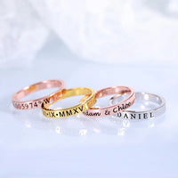 Custom Engraved Stackable Rings
