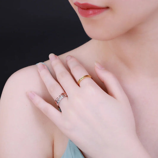 Custom Engraved Stackable Rings