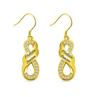 Personalized Infinity Two Names Earrings