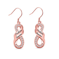 Personalized Infinity Two Names Earrings