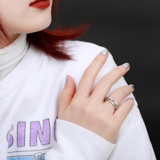 Personalized Stacking Letter & Band Rings