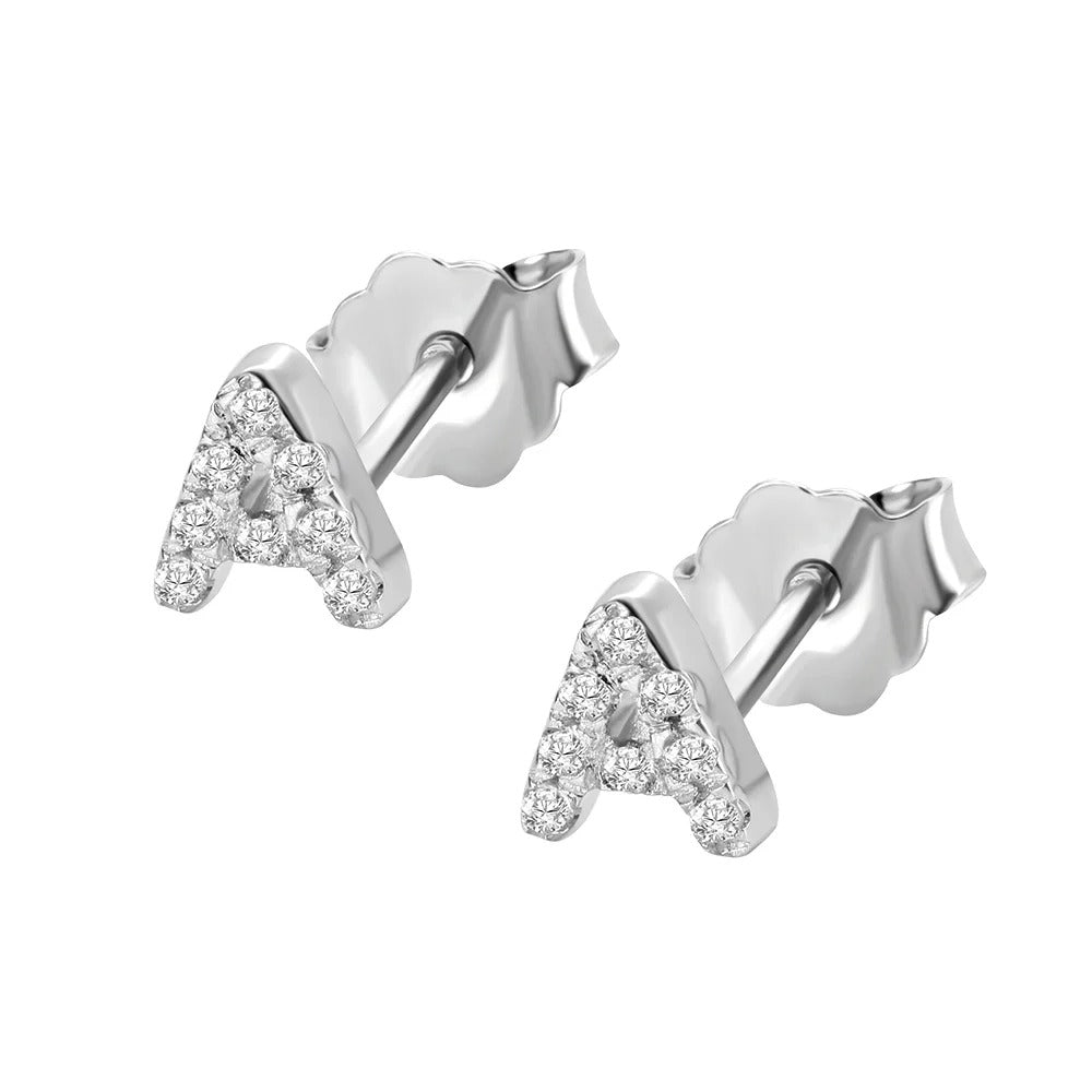 Personalized Initial Studs Alphabet Earring
