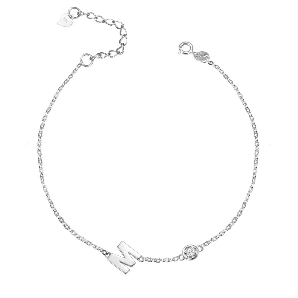 Custom Sideways Initial Bracelet