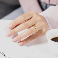 Personalized Twisted Rope Ring Rose Gold