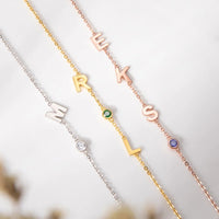 Custom Sideways Initial Bracelet
