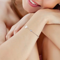 Custom Sideways Initial Bracelet