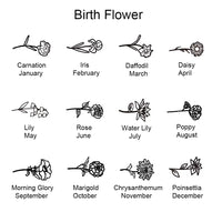 Custom Name Birth Flower Ring