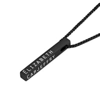 Custom Engraved 4 Sides Bar Necklace