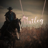 Personalized Name Necklace with Cowboy Hat