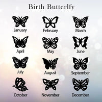 Custom Dainty Birth Butterfly Name Necklace