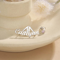 Custom Name Birthstone Earrings