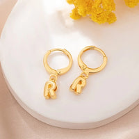Custom 3D Bubble Huggie Letters Earrings