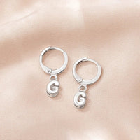 Custom 3D Bubble Huggie Letters Earrings