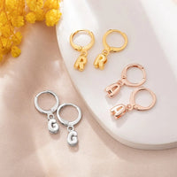 Custom 3D Bubble Huggie Letters Earrings