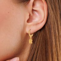 Custom 3D Bubble Huggie Letters Earrings