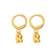 Custom 3D Bubble Huggie Letters Earrings