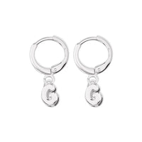 Custom 3D Bubble Huggie Letters Earrings