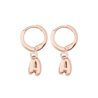 Custom 3D Bubble Huggie Letters Earrings