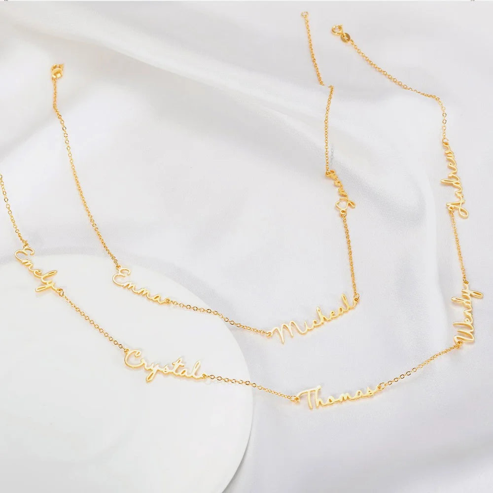 Personalized Multiple Names Family Necklace