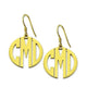 Personalized Block Monogram Earrings
