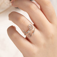 Custom Name Birth Flower Ring