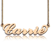 Personalized Carrie Nameplate Necklace