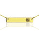 Engraved Monogram Initial Bar Necklace